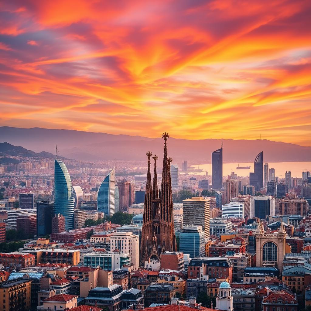Barcelona City Skyline Barcelona City Skyline