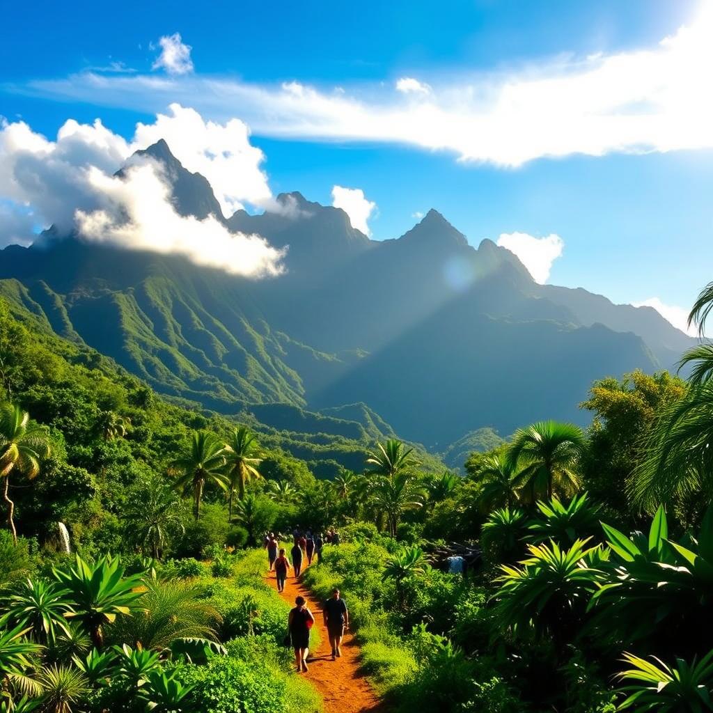 Hawaii Hiking Trails Landscape Hawaii Hiking Trails Landscape