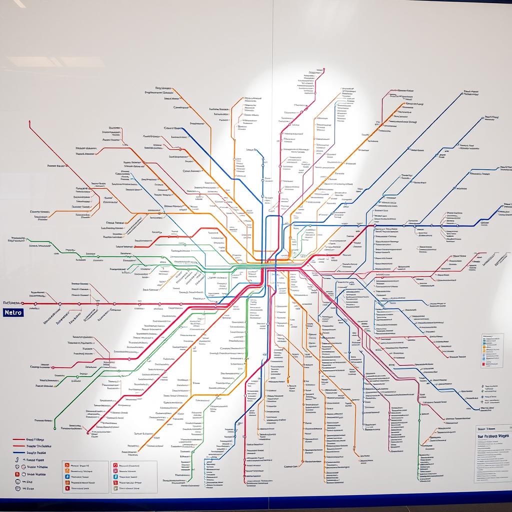 Madrid Metro Transportation Map