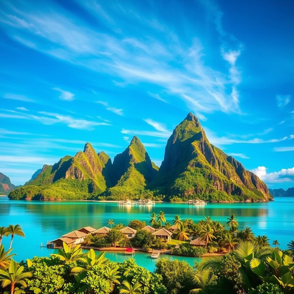 Moorea Island in French Polynesia